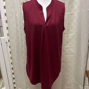 Sleeveless Burgundy Women's Top